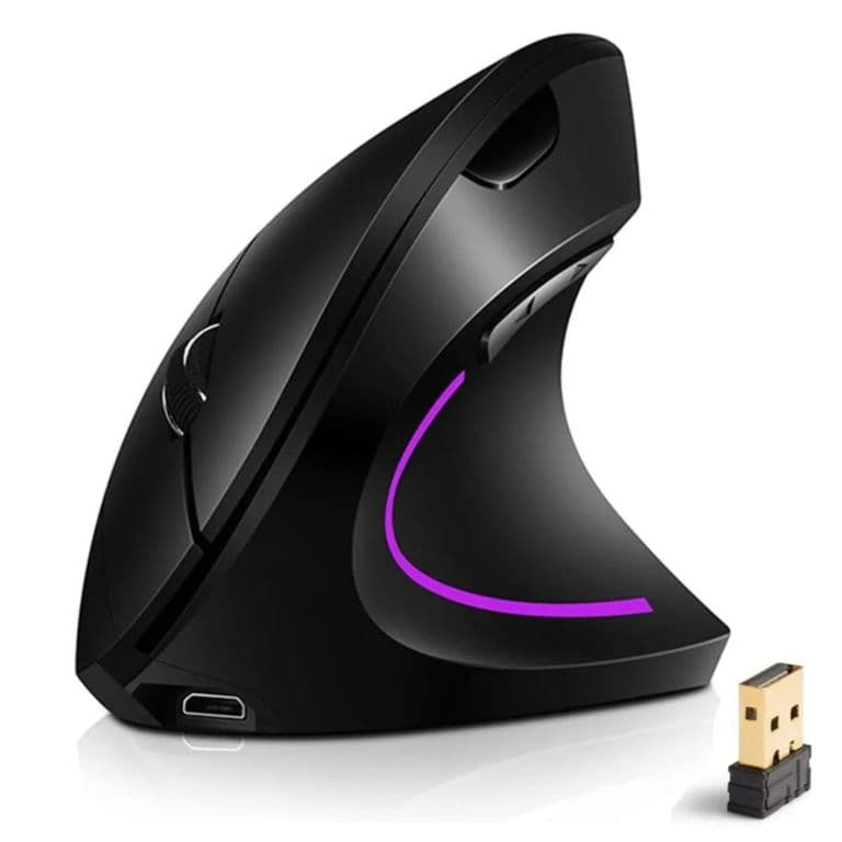 Mouse Ergonomico Vertical Inalambrico 24g Recargable Usb