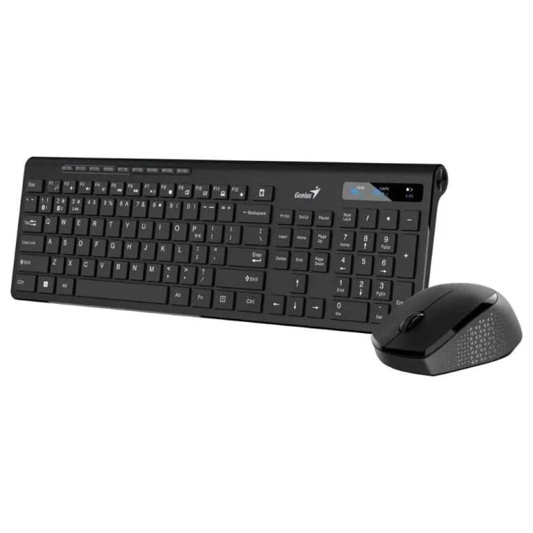 Combo de Teclado y Mouse Genius Ergonomicos Inalámbricos Slimstar 8230 Silencioso Bluetooth